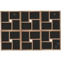 Berkfield Home Modern Collage Photo Frame for 24x(13x18 cm) Picture Light Brown MDF | Size: 13x18 cm