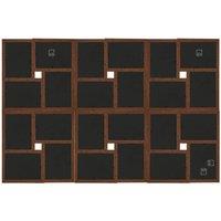 Berkfield Home Modern Collage Photo Frame for 24x(13x18 cm) Picture Dark Brown MDF | Size: 13x18 cm