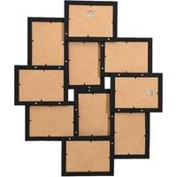 Berkfield Home Modern Collage Photo Frame for 10x(10x15 cm) Picture Black MDF | Size: 10x15 cm