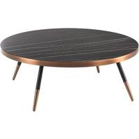 Angel Cerda Round Coffee Table 90x30 cm Black Porcelain Marble