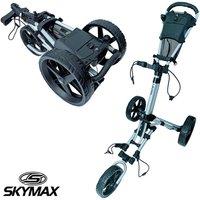 Skymax Pace 1 3 Wheel Push Golf Trolley in Silver