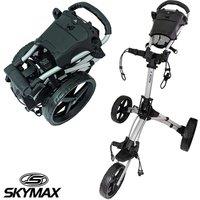 Skymax Pace X 3 Wheel Push Trolley in Silver