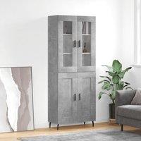 Berkfield Home Highboard Concrete Grey 69.5x34x180 cm Engineered Wood