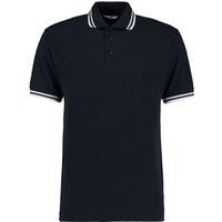 Kustom Kit Men's Tipped Piqu Short Sleeve Polo Shirt in Navy | Size: Small