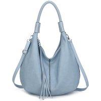 Fontanella Fashion Women's Periya PU Leather Hobo Shoulder Bag in Light Blue