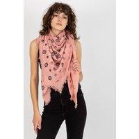Love Lace Women's Neckerchief Style Sling Scarf with Bold Geometric Pattern Square in Pink
