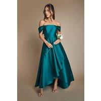 Coast Women's Bardot Twill Waterfall Bridesmaid Dress in Emerald | Size: 8