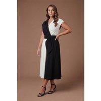 Coast Women's Plus Belted Crepe Mono Midi Dress | Size: 22