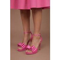 Coast Women's Tala Satin Structured Bow High Heel Platform Sandals in Pink | Size: 6