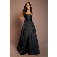 Coast Women's Corset Bodice Full Skirt Maxi Dress in Black | Size: 12