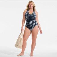 Lands' End Women's Plus Piqu Halter Tankini Top | Size: 24