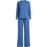 Lands' End Women's Plus Cooling Pyjama Set in Blue | Size: 2X