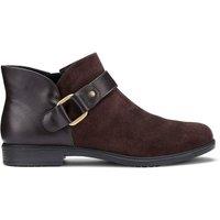 Hotter Women's Wide Fit 'Linton' Ankle Boots in Chocolate | Size: 4