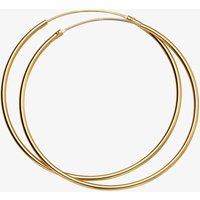 T.H.Baker Women's Gold Tone 50mm Hoop Earrings H243*