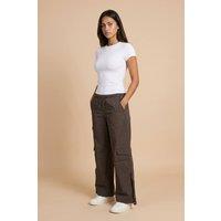 Urban Bliss Women's Parachute Trouser in Dark Olive | Size: 12