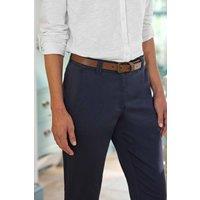 WoolOvers Women's Cotton Relaxed Trousers in Navy | Size: 12L