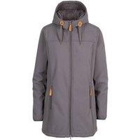 Trespass Women's Kristen Longer Length Hooded Waterproof Jacket in Dark Grey | Size: 2XL