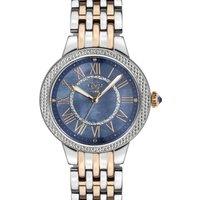 GV2 Women's Astor II Blue MOP Dial 2 Tone RG Swiss Quartz Watch