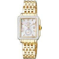 GV2 Women's Bari Tortoise, Swiss Quartz Watch, White MOP Dial, 316L Stainless Steel, & Sapphire Crystal in Gold