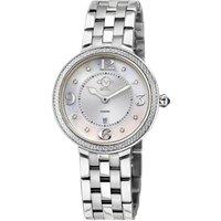 GV2 Women's Verona, Swiss Quartz Watch, White MOP Dial, 316L Stainless Steel, & Sapphire Crystal in Silver