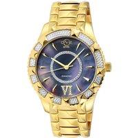 GV2 Women's Venice, Swiss Quartz Watch, Blue MOP Dial, 316L Stainless Steel, & Sapphire Crystal in Gold