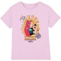 KPop Demon Hunters Mira Summer Festival Poster Kids T-Shirt, Pink | Size: 7-8 Years