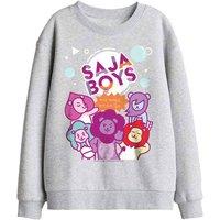 KPop Demon Hunters Sajas Soda Pop Mascots Kids Sweatshirt, Athletic He in Grey | Size: 7-8 Years