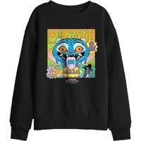 KPop Demon Hunters Derpy & Sussie Summer Festival Poster Kids Sweats in Black | Size: 12-13 Years