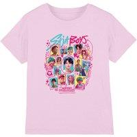 KPop Demon Hunters Sajas Soda Pop Doodles Kids T-Shirt, Pink | Size: 7-8 Years
