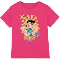 KPop Demon Hunters Zoey Summer Festival Poster Kids T-Shirt, Hot Pink in Bright Pink | Size: 5-6 Years