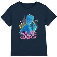 KPop Demon Hunters Sajas Soda Pop Mystery Kids T-Shirt, Navy | Size: 12-13 Years