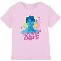 KPop Demon Hunters Sajas Soda Pop Jinu Kids T-Shirt, Pink | Size: 12-13 Years