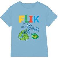 Disney A Bug'S Life Flik Ant Leaf Surfing Kids T-Shirt, Light Blue | Size: 5-6 Years