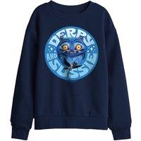 KPop Demon Hunters Derpy & Sussie Badge Kids Sweatshirt, Navy | Size: 9-11 Years