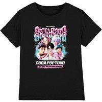 KPop Demon Hunters Sajas Soda Pop Tour Bubbles Kids T-Shirt, Black | Size: 12-13 Years