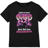 KPop Demon Hunters Sajas Your Idol Tour Kids T-Shirt, Black | Size: 9-11 Years