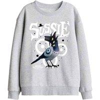 KPop Demon Hunters Sussie The Bird Kids Sweatshirt, Athletic Heather in Grey | Size: 12-13 Years