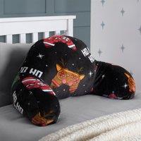 OHS Xmas Gaming Print Kids Cuddle Cushion Fleece Reading Pillow, Black
