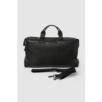 Antique Rogue Men's Leather Holdall in Black
