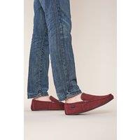 Moshulu Men's 'Fielding 3' Moccasin Slippers in Red | Size: 9