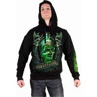 Spiral Direct Men's The Green Fairy Back & Sleeve Print Pull Over Hoodie in Black | Size: Medium
