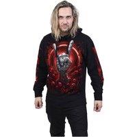 Spiral Direct Men's Tomb Of Rock Back & Sleeve Print Pull Over Hoodie in Black | Size: Large