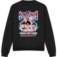 Netflix Kpop Demon Hunters Sajas Soda Pop Tour Bubbles Sweatshirt, Black | Size: Large