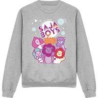 Netflix Kpop Demon Hunters Sajas Soda Pop Mascots Sweatshirt, Athletic Heather in Grey | Size: Large