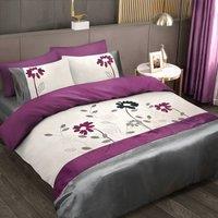 Intimates Embellished Floral Embroidery Duvet Cover & Pillowcase Set | Size: Single