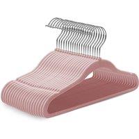 Kidoola 20 Velvet Baby Hangers, Nursery Coat Clothing Hangers for Babies in Pink