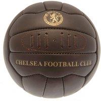 Chelsea FC Retro Leather Football in Dark Brown