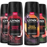 Lynx Men's Fine Fragrance Body Spray 4-Pack Bundle 150ml in Black