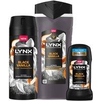 Lynx Men's Black Vanilla Body Wash Spray & Stick Bundle Set