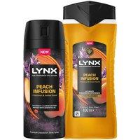 Lynx Men's Peach Infusion Body Spray & Wash Bundle in Yellow
